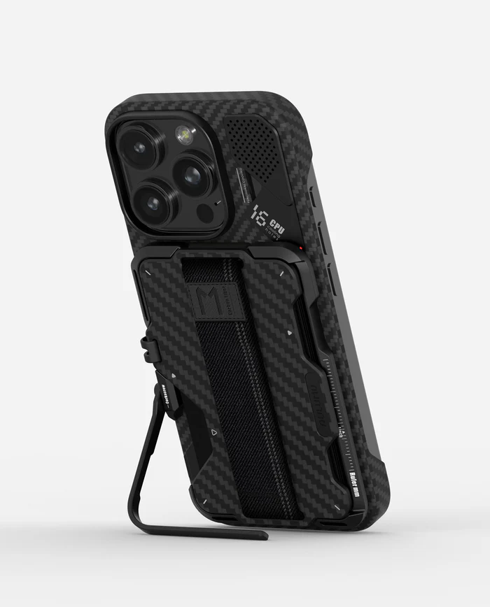 AULUMU G03 Multi-Tool Magnetic Metal Wallet Leather Cover - Carbon Fiber