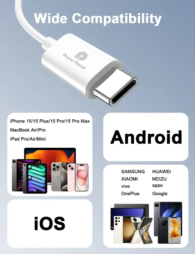 Phone Planet Universal Type-C Wired Earphones HF02 (White)