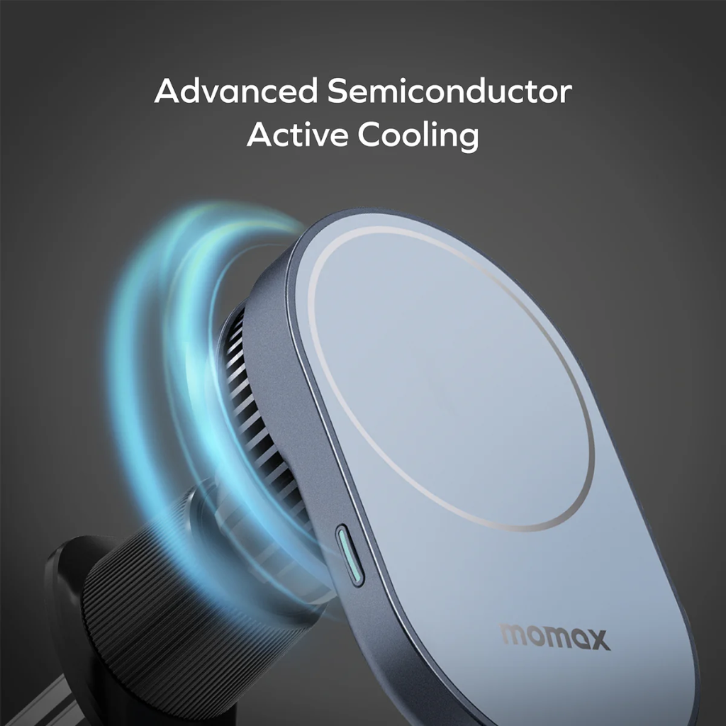 Momax 1-MOVE Q.Mag 25W Magnetic Wireless Charging Car Mount (Dark Grey)