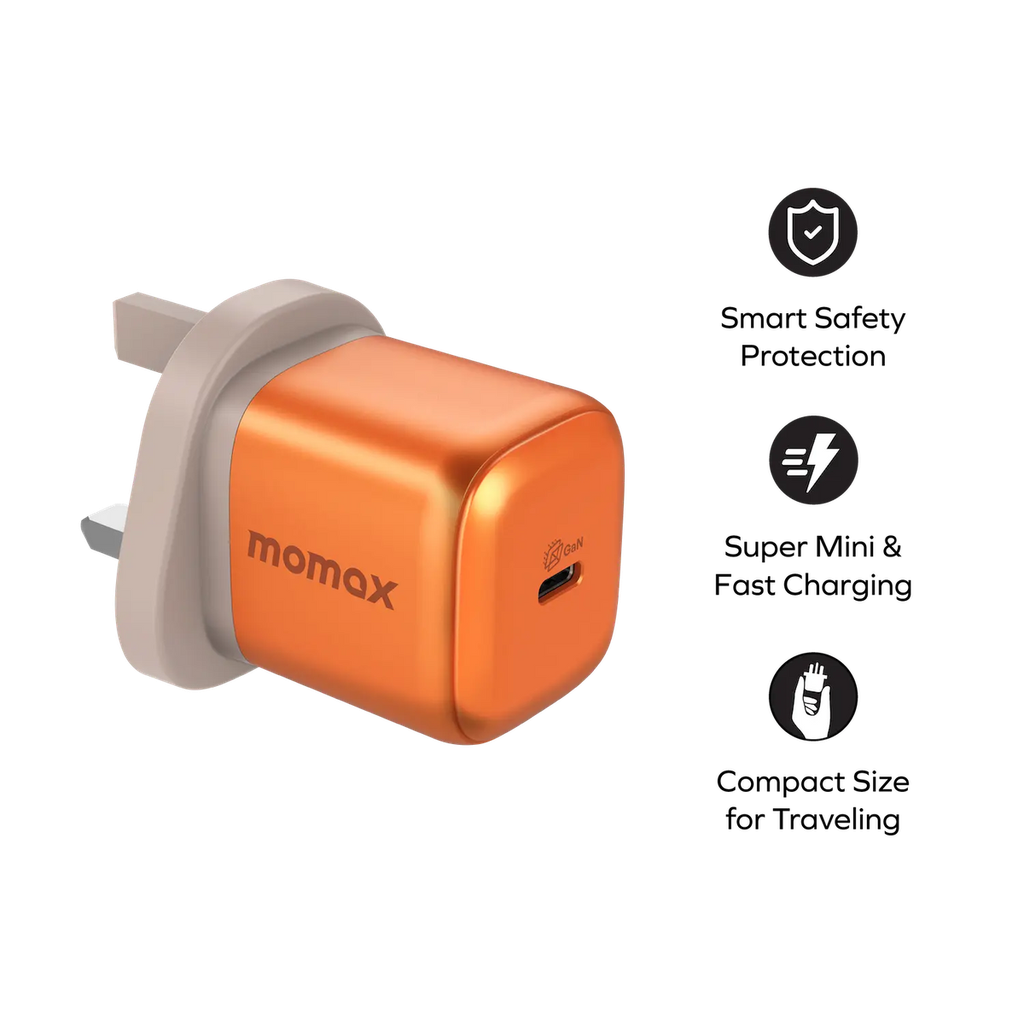 Momax 1-CHARGE 45W GaN Charger (Orange)