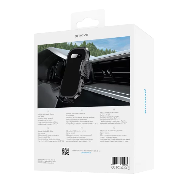 Proove Longway Silicone Air Outlet Car Mount (Black)