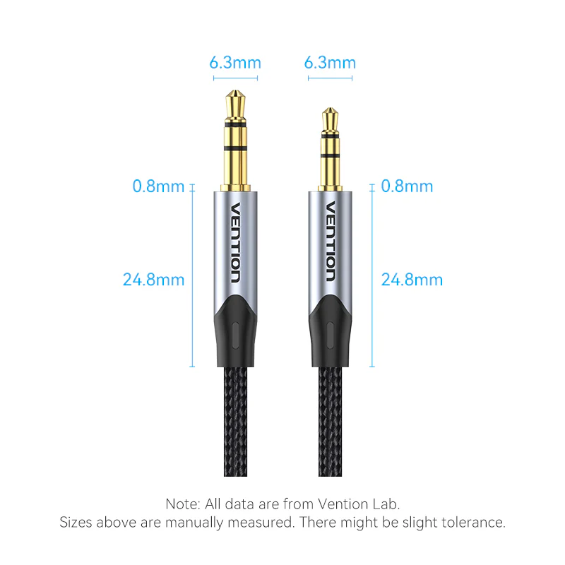 Vention 3.5mm to 2.5mm Male Audio Cable 1M (Black)