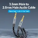 Vention 3.5mm to 2.5mm Male Audio Cable 1M (Black)