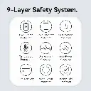 Vention Power Bank 20000mAh with Built-in USB-C and Lightning Cables (Black)