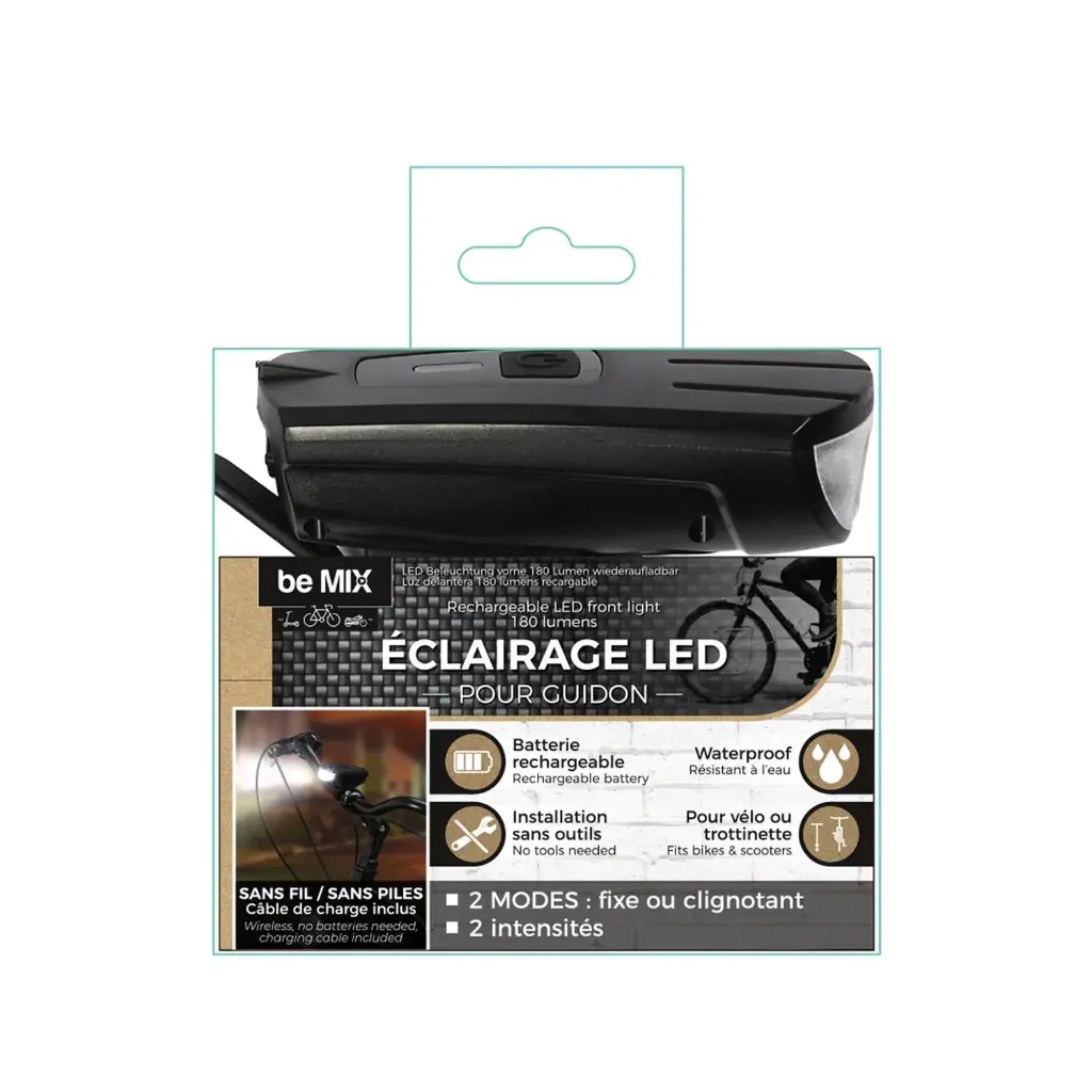 Rechargeable Front Light 180 Lumens