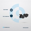 Powerology Dual Port Super Compact Quick Charger With USB-C To USB-C Cable 1.2M (Black)