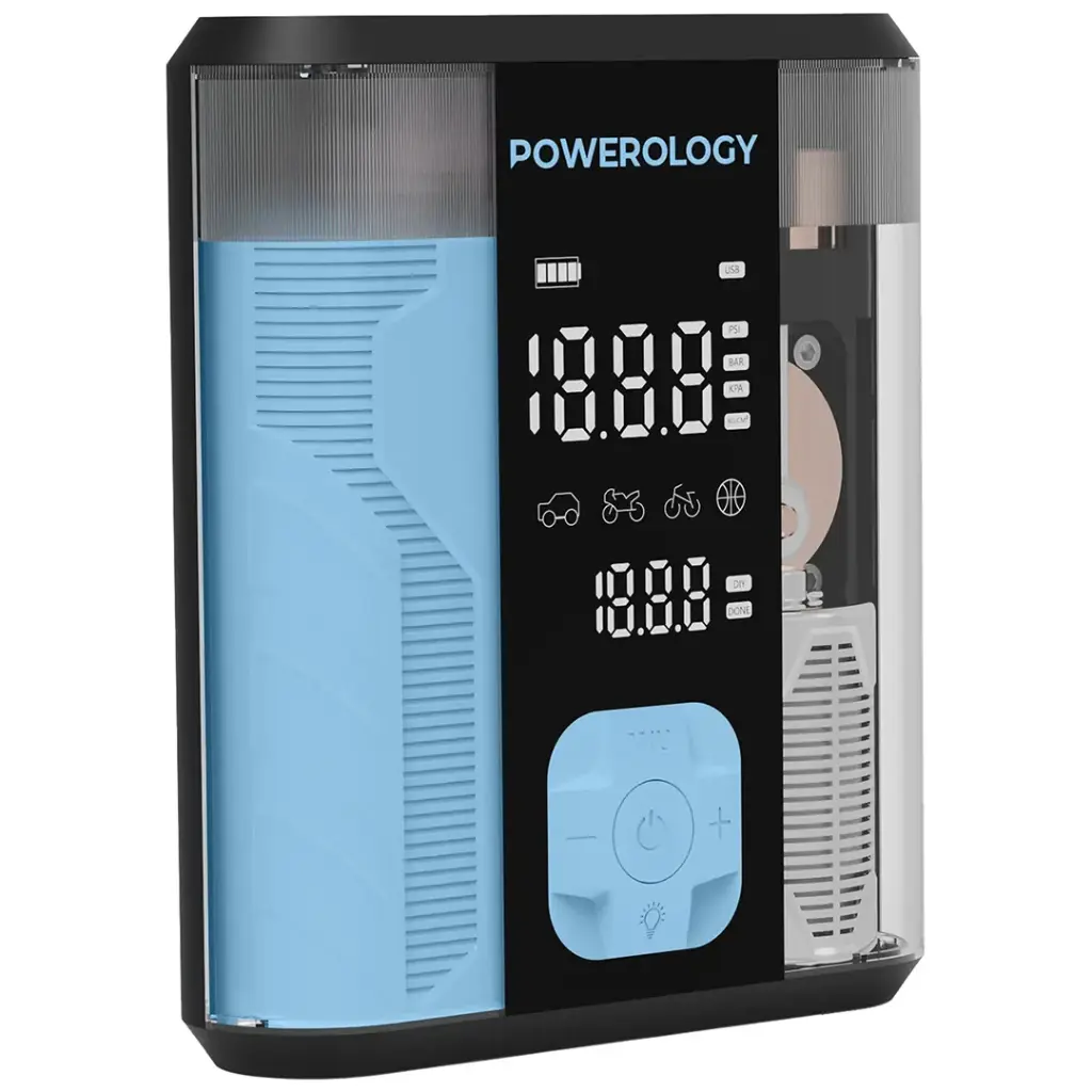 Powerology 3 in 1 Jump Starter & Tire Inflator (Black)