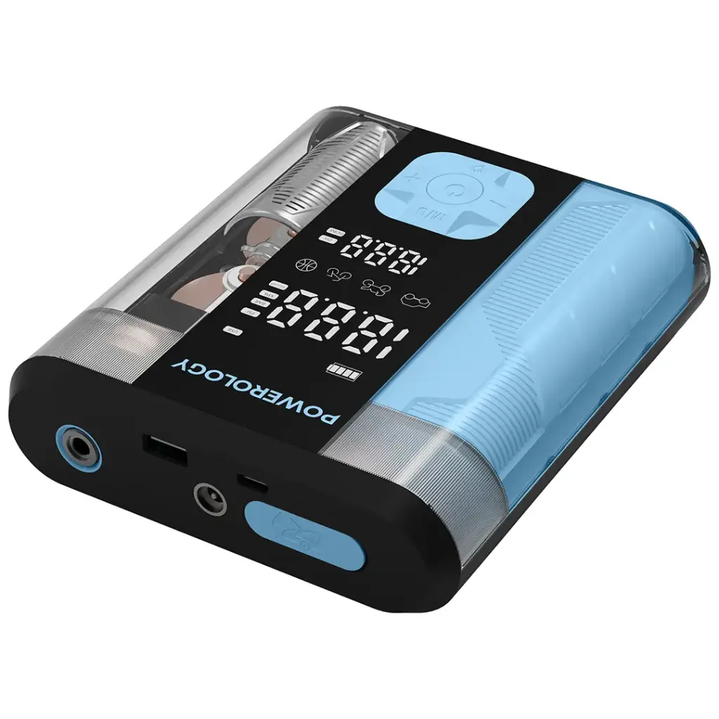 Powerology 3 in 1 Jump Starter & Tire Inflator (Black)