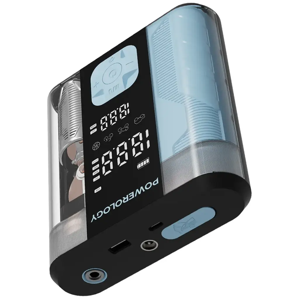 Powerology 3 in 1 Jump Starter & Tire Inflator (Black)