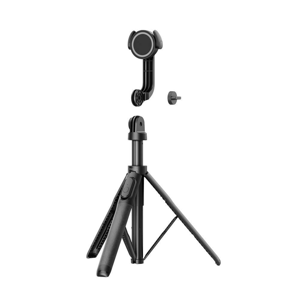 Porodo Magnetic Magsafe Selfie Tripod 150CM Height Remote (Black)