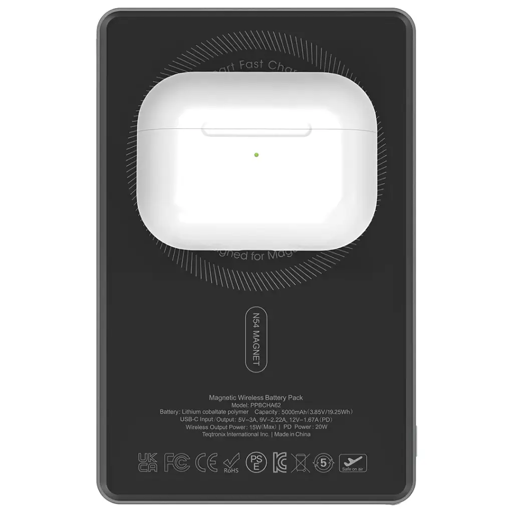 Powerology MagVolt Magnetic Power Bank 5000mAh (Black)