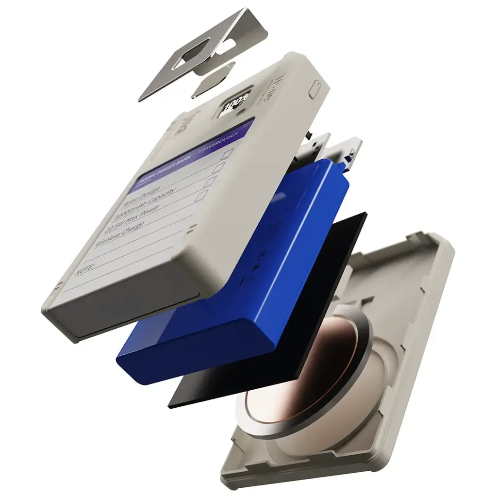 Powerology Floppydisk Retro 64GB MagSafe Power Bank 10000mAh (White)