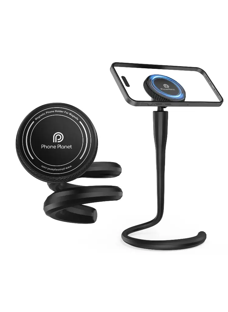 Phone Planet Magnetic Phone Holder 360° Adjustable (Black)