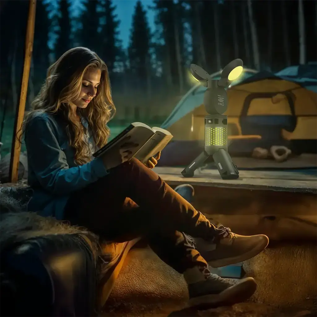 Porodo Lifestyle Foldable Lantern LED Camping Light (Green)