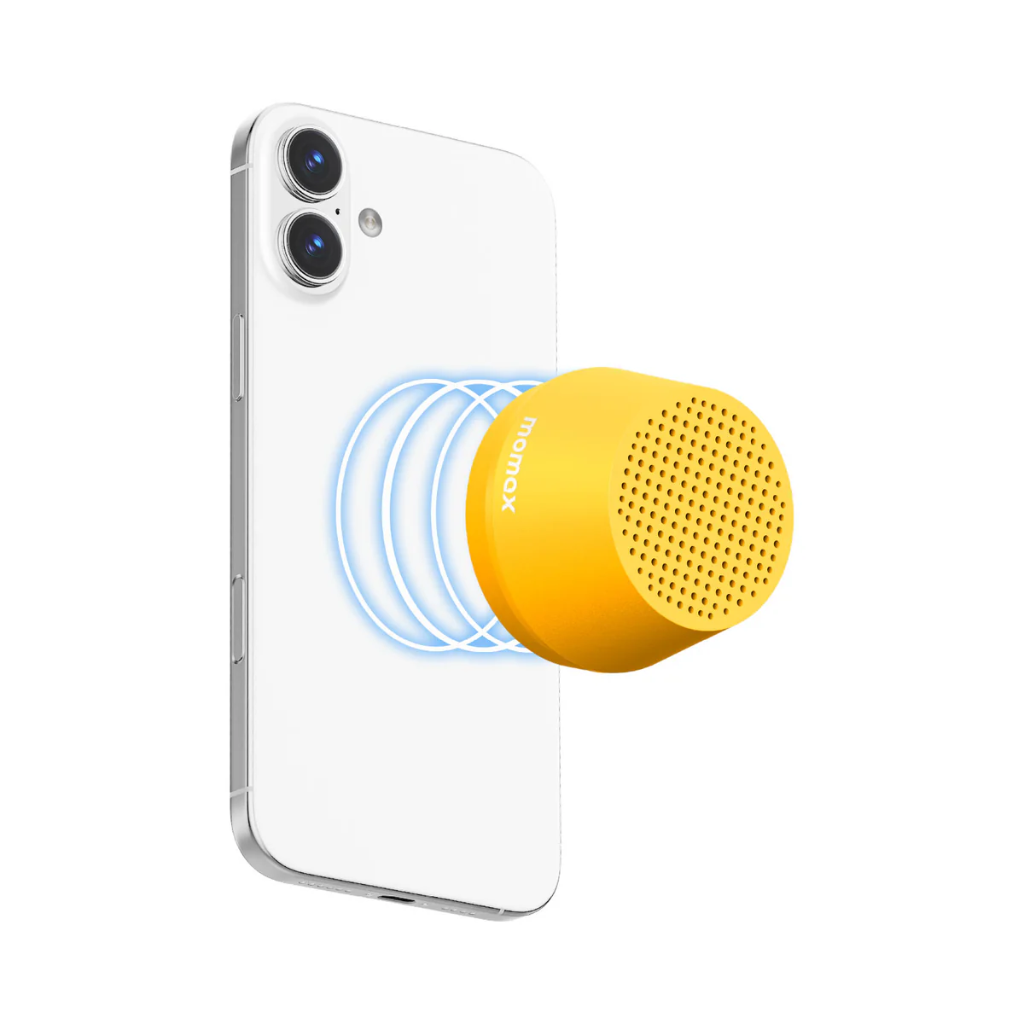 Momax 1-VIBE GO LITE Magnetic Wireless Speaker (Yellow)