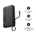 Momax 1-Power Ultra+ 20000mAh External Battery Pack with Built-in Cable