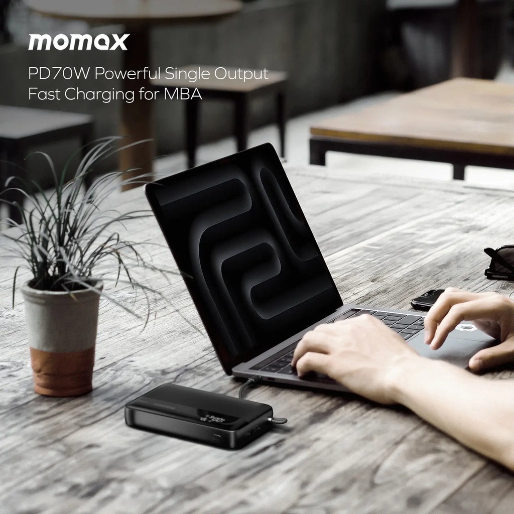 Momax 1-Power Ultra+ 20000mAh External Battery Pack with Built-in Cable