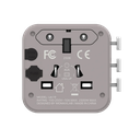 Momax 1-World Travel Adaptor (Gray)