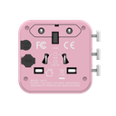 Momax  1-World Travel Adaptor (Pink)