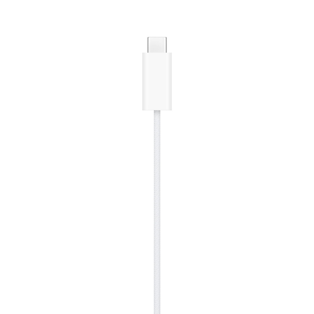 Apple Watch Magnetic Fast Charger WOVEN to USB-C Cable 1M (White)