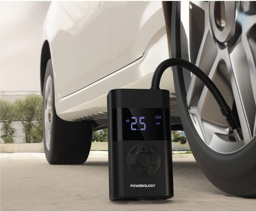 Powerology PPO55 Ultra Portable Air  Compressor Powerbank (Black)