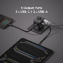 Momax 1-World2 45W 5-Port Dual AC Travel Adaptor (Black)