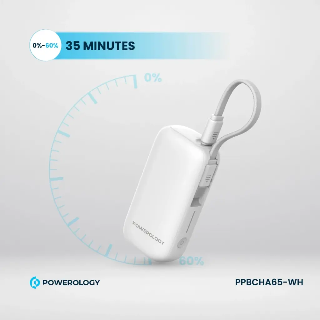 Powerology 5000mAh Power Bank (White)