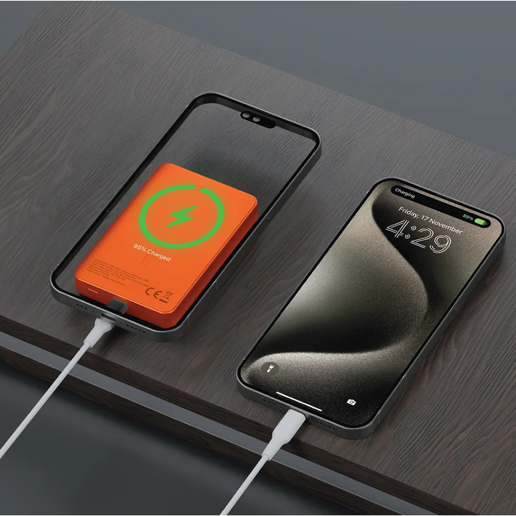 Powerology Spetelli Magsafe Aluminum Power Bank 10000mAh PD 20W (Orange)