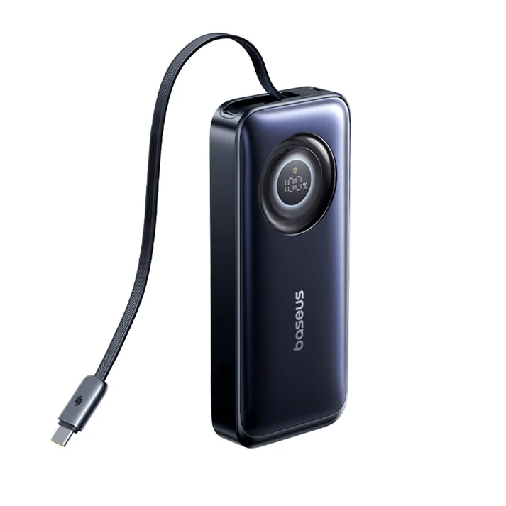 Baseus EnerCore CR11 Power Bank with Retractable Cable 20000mAh 67W - Cosmic Black