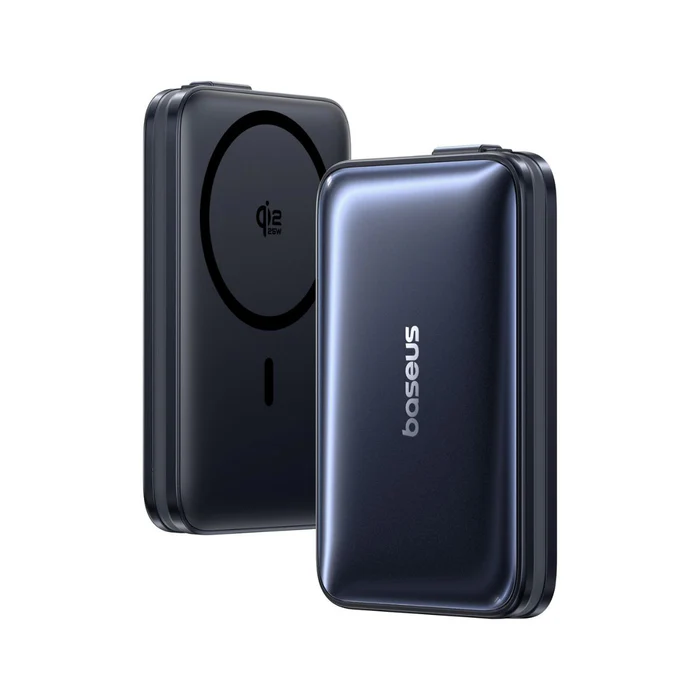Baseus PicoGo AM61 Qi2.2 Magnetic Power Bank with Built-in Cable 10000mAh 45W - Cosmic Black