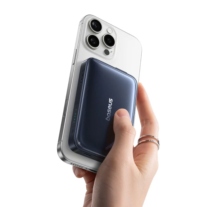 Baseus PicoGo AM61 Qi2.2 Magnetic Power Bank with Built-in Cable 10000mAh 45W - Cosmic Black