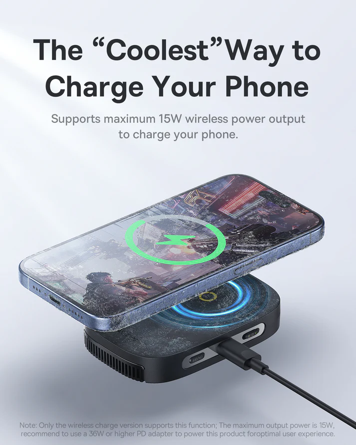 Baseus MagPro II Series Ultra-Thin Magnetic Phone Cooler (with Wireless Charger) - Cosmic Black
