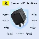 Baseus Palm Fast Charger 2C+U 65W - Cluster Black