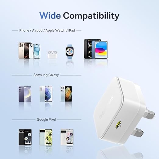Baseus Palm Fast Charger 1C 30W - Moon White (with Baseus Cable USB-C to USB-C 60W)