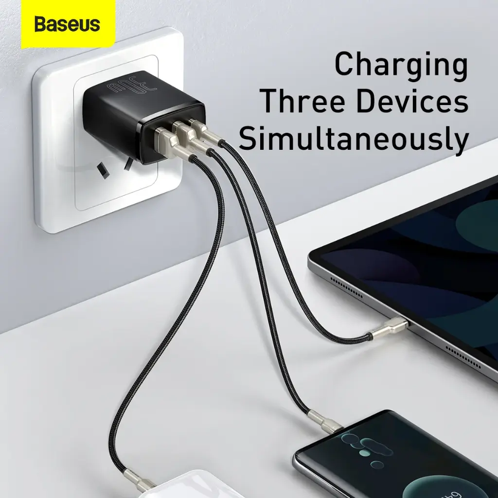 Baseus EnerFill FN11 Fast Charger 2U+C 30W - Cosmic Black