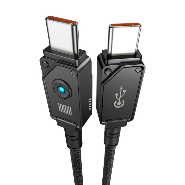 Baseus New Braided Fast Charging Cable USB-C to USB-C 100W 1m - Black