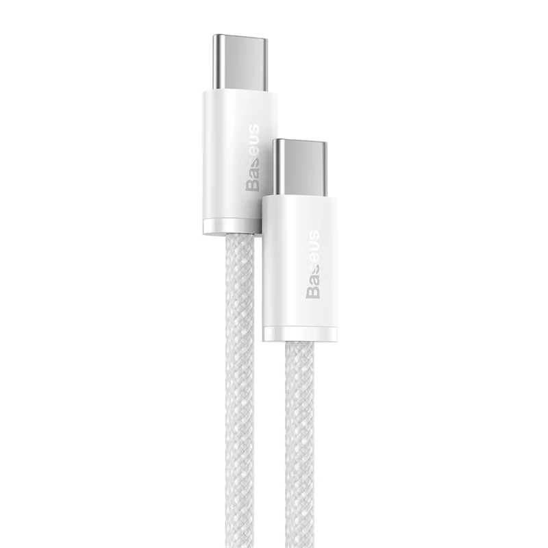 Baseus New Braided Fast Charging Cable USB-C to USB-C 100W 2m - White