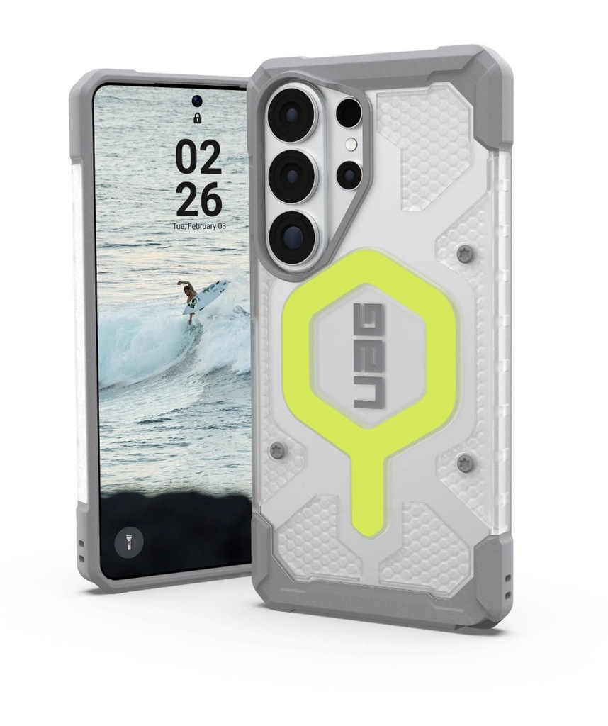 UAG Pathfinder Clear w/Magnet Case for Samsung Galaxy S26 Ultra (Active Neon Lanyard)