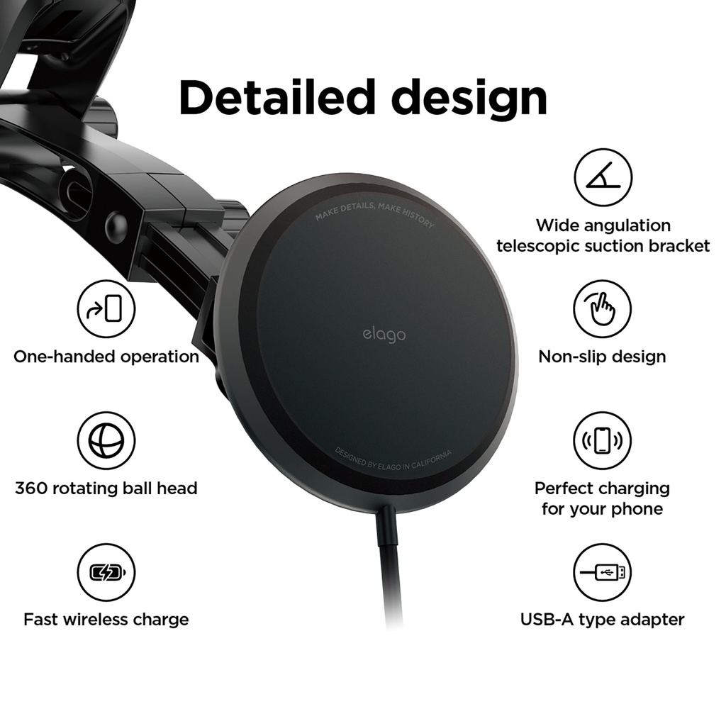 Elago M Car MagSafe Charger Phone Mount (Dark Grey)