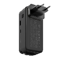 Momax 1-PAC⁺10000mAh 3 in 1 Hybrid GaN Battery Pack with Build-in retractable Cable (Black)