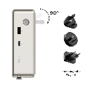 Momax 1-PAC⁺10000mAh 3 in 1 Hybrid GaN Battery Pack with Build-in retractable Cable (Titanium)