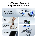 Vention Mini 10000mAh Power Bank (USB-C + USB-A) with Built-in USB-C Cable & Apple Watch Charging 22.5W (Gray)