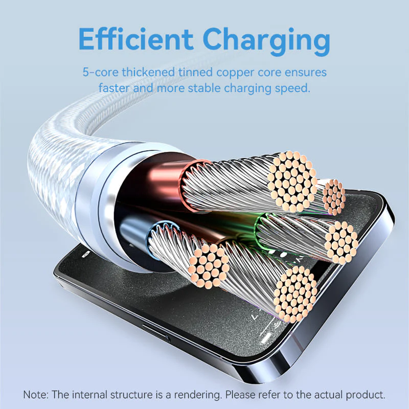 Vention Aluminum Alloy USB C - C Magnetic Cable 1M (Titanium Gold)