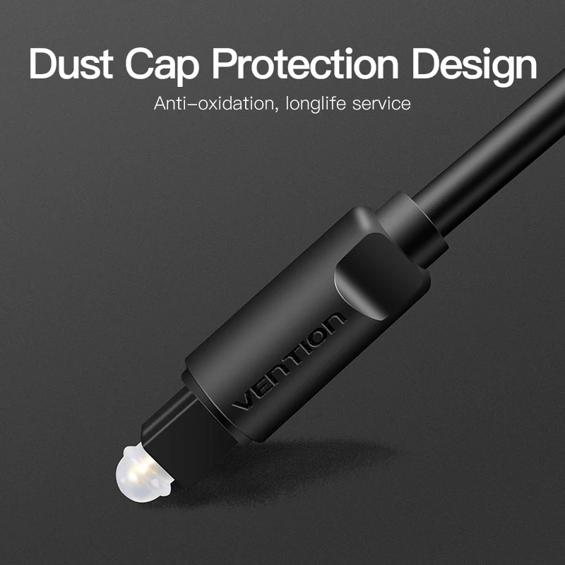 Vention Optical Fiber Audio Cable 2M (Black)