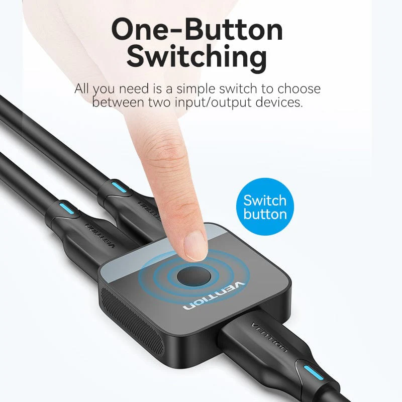 Vention 2-Port Bi-Directional HDMI Switch 4K (Black)