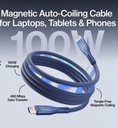 Statik MagStack Pro Magnetic 100w USB-C to C Cable 0.9M (Navy)