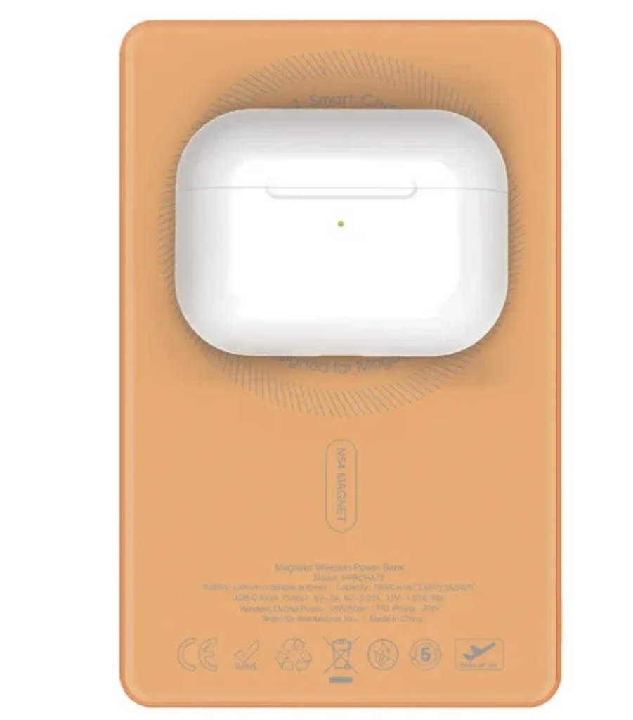  Powerology MagVolt Magnetic Power Bank 10000mAh (Orange)