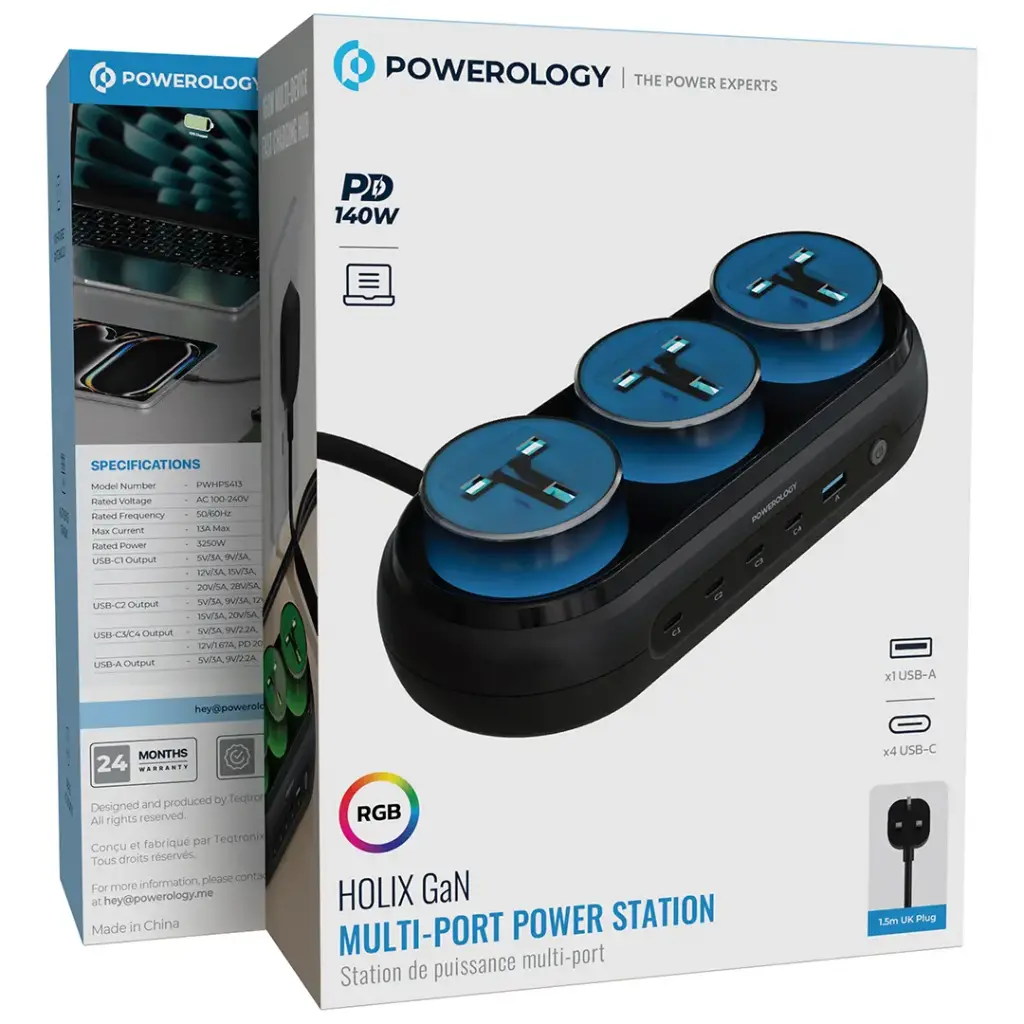 Powerology Holix GaN Multi-Port Power Station (Gray)
