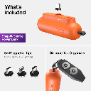 Statik Snap-N-Charge Power Bank Universal USB-C, Lightning & Micro USB Magnetic Tips V3 3200mAh (Orange)