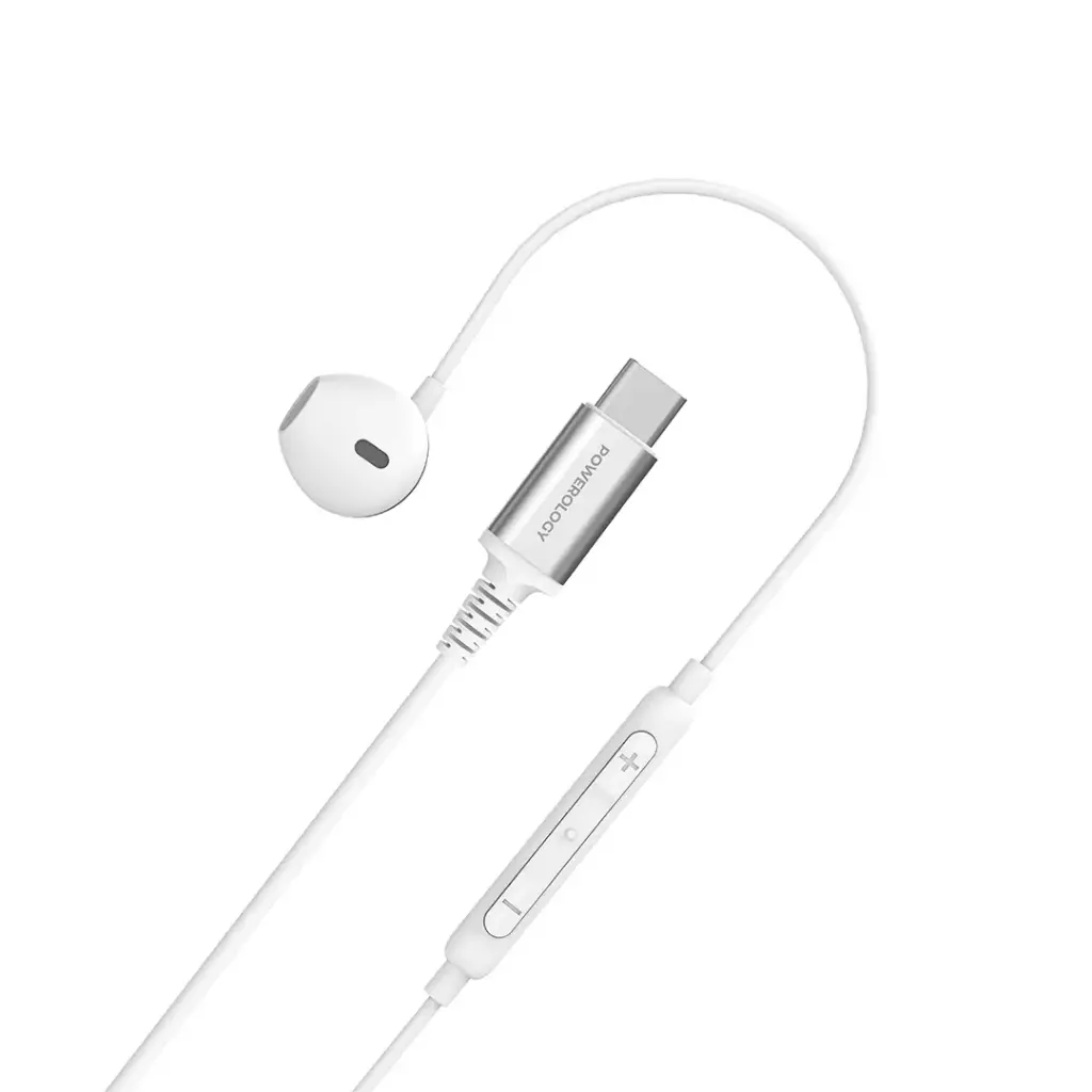 Powerology Type-C Mono Earphone (White)